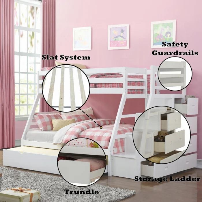 Jason Twin/Full Bunk Bed W/Trundle & Storage - Image 9