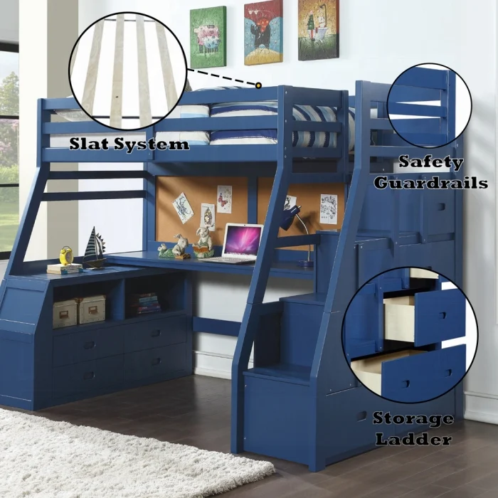 Jason II Twin Loft Bed W/Storage - Image 7