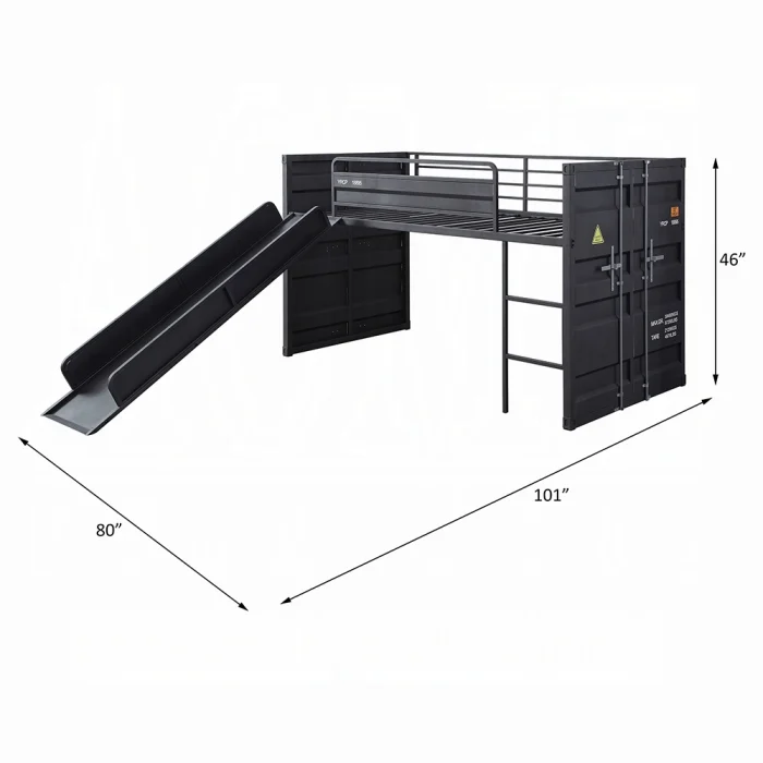 Cargo Twin Loft Bed W/Slide - Image 6