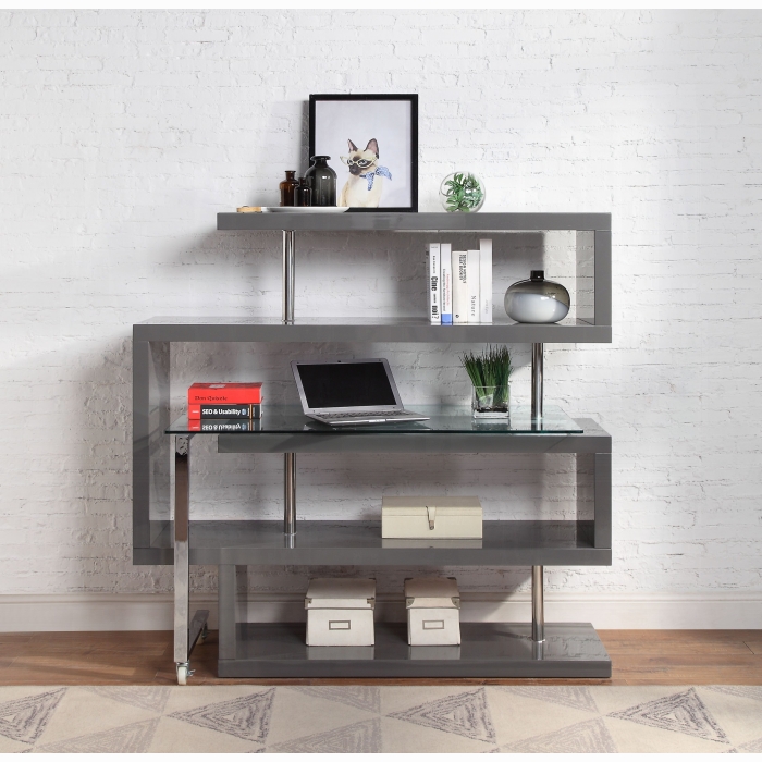 Buck II Writing Desk W/Bookshelf - Image 8
