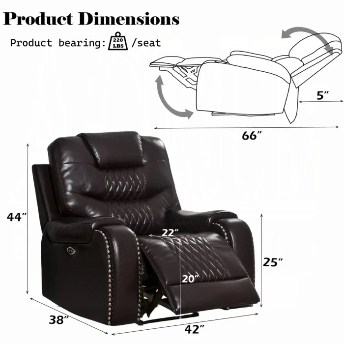 Braylon Power Motion Recliner - Image 3