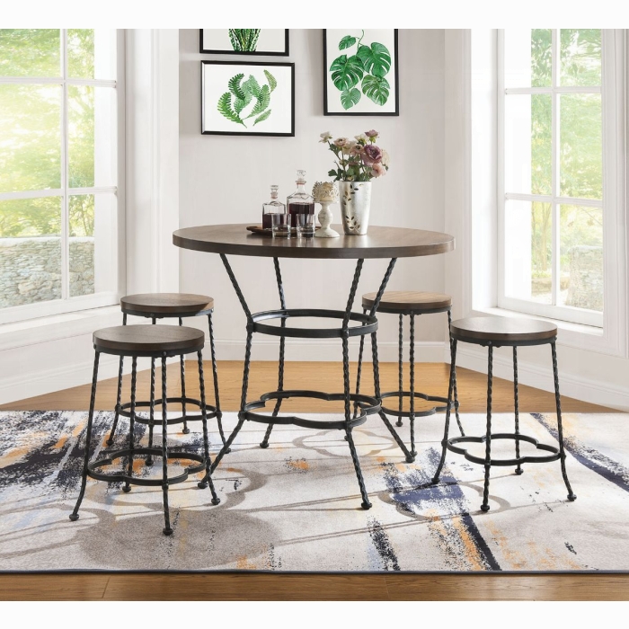 Qamar 5PC Pack Counter Height Table Set