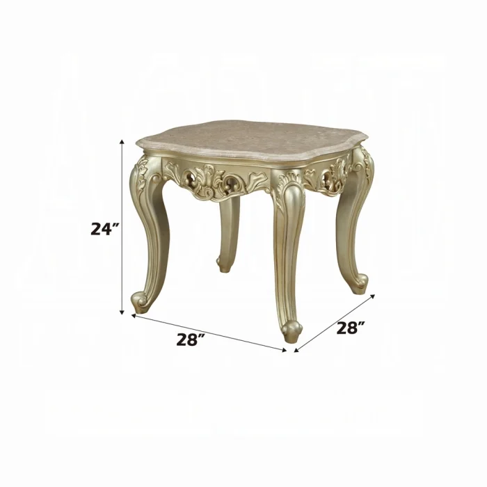 Gorsedd End Table W/Marble Top - Image 2