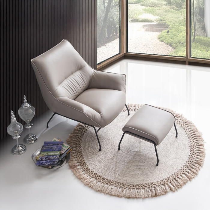 Jabel Accent Chair & Ottoman - Image 8
