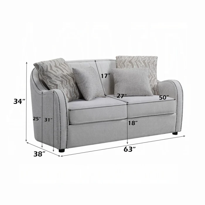 Mahler Loveseat W/4 Pillows - Image 6