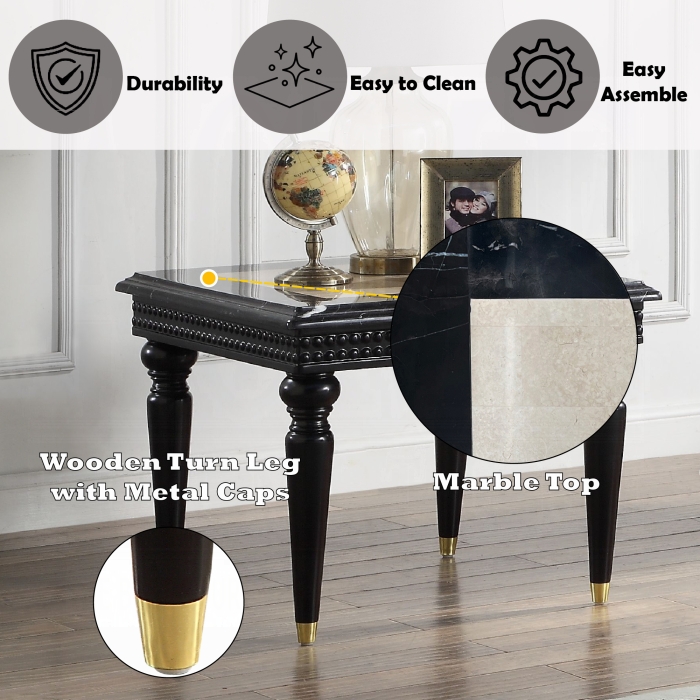 Tayden End Table W/Marble Top - Image 7