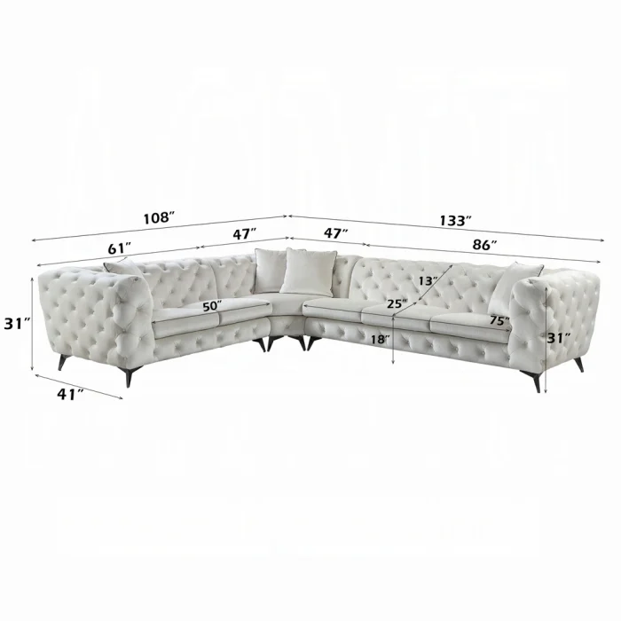 Atronia Sectional Sofa W/4 Pillows - Image 9