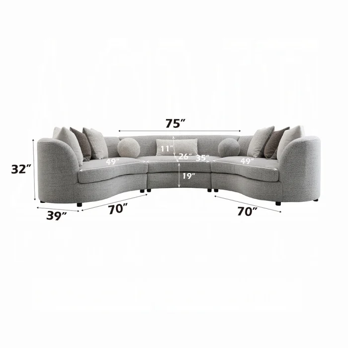 Ivria Sectional Sofa W/9 Pillows - Image 7