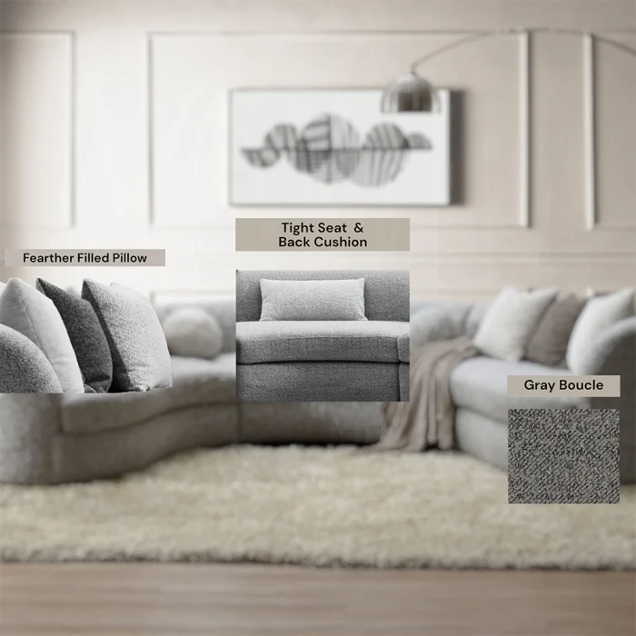 Ivria Sectional Sofa W/9 Pillows - Image 8