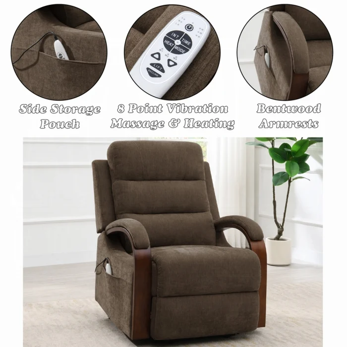Kayla Power Recliner w/Lift & Heating & Massage - Image 13