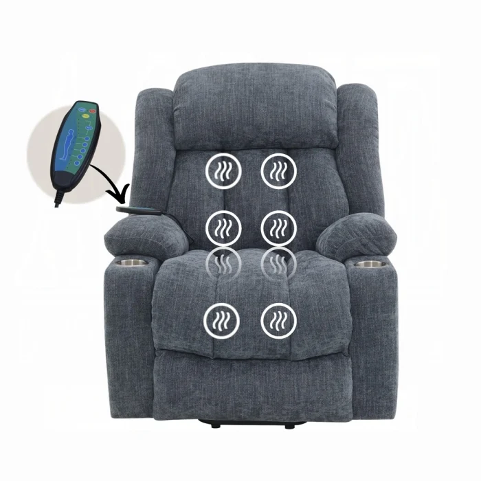 Omarion Power Recliner w/Lift, Heating & Massage - Image 16