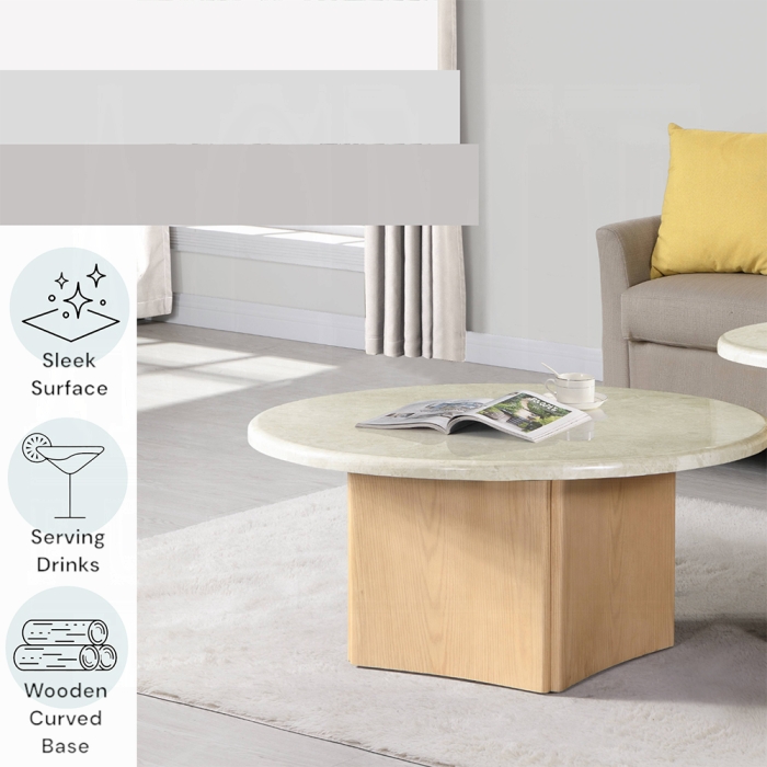 Qwin Coffee Table W/Marble Top - Image 7