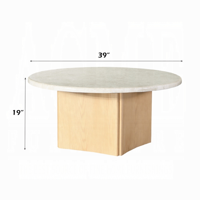 Qwin Coffee Table W/Marble Top - Image 6