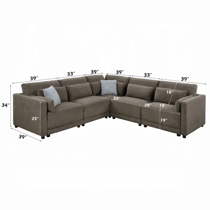 Rylie Modular - Right Facing Chair w/2 Pillows - Image 14