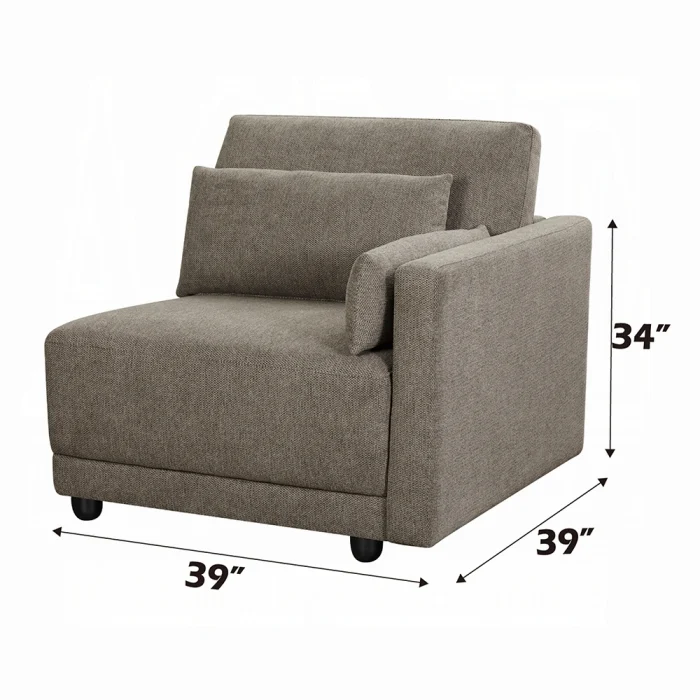 Rylie Modular - Right Facing Chair w/2 Pillows - Image 7