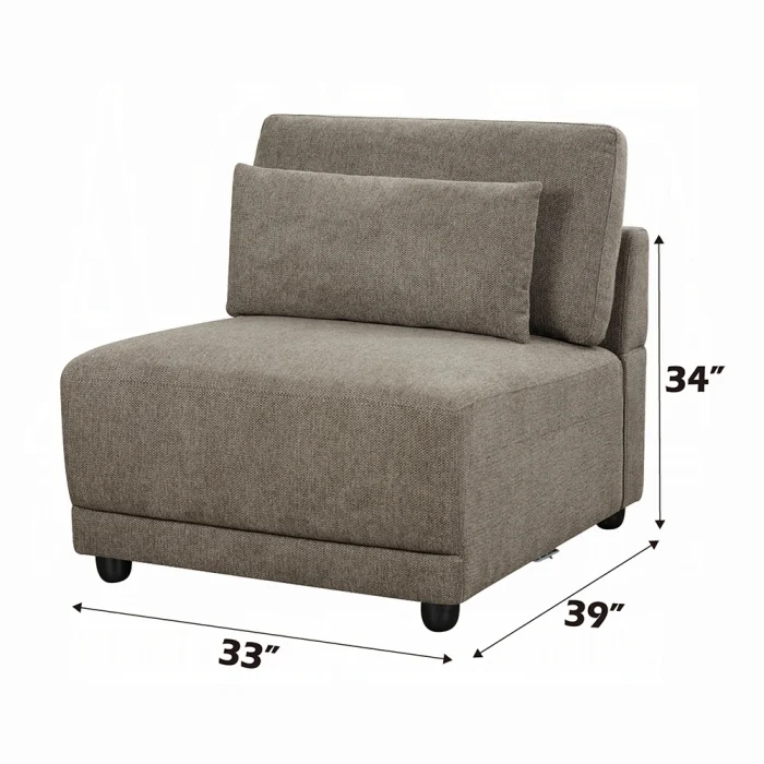 Rylie Modular - Armless Chair w/Pillow - Image 6