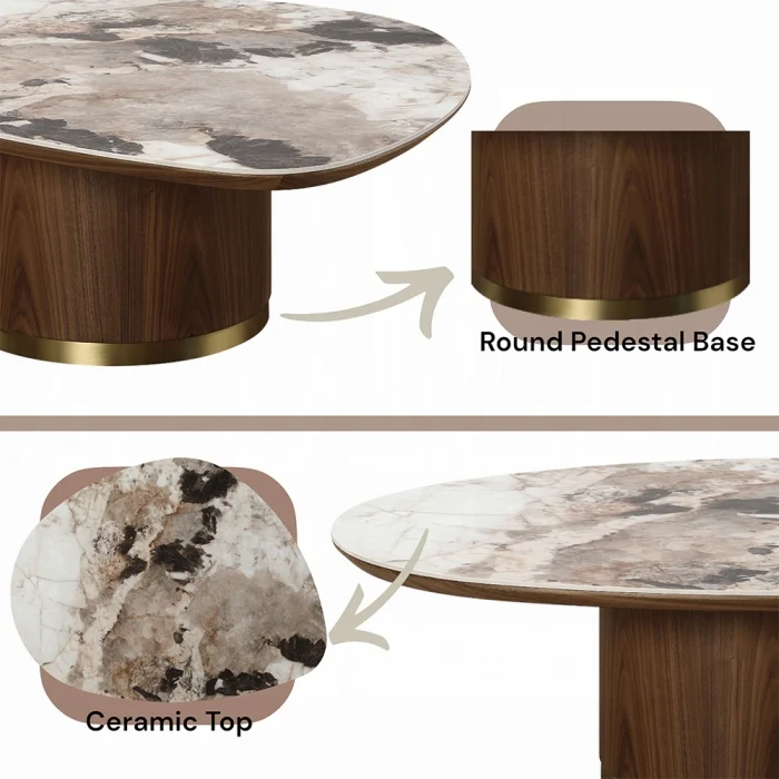 Willene Coffee Table W/Ceramic Top - Image 6
