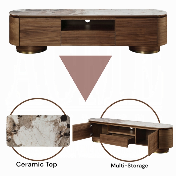 Willene TV Stand w/Ceramic Top - Image 7