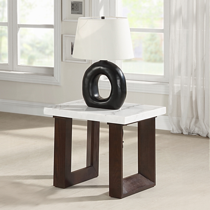 Edwyn End Table w/Marble Top
