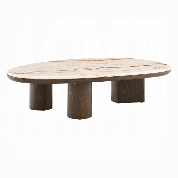 Haidar Coffee Table w/Natural Marble - Image 2