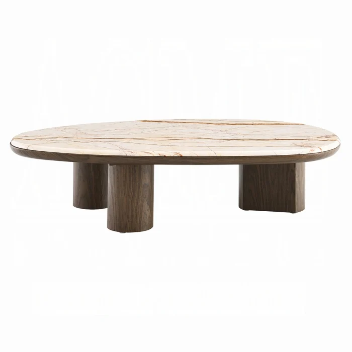 Haidar Coffee Table w/Natural Marble - Image 3