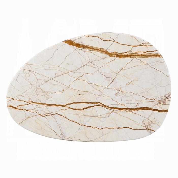 Haidar Coffee Table w/Natural Marble - Image 4