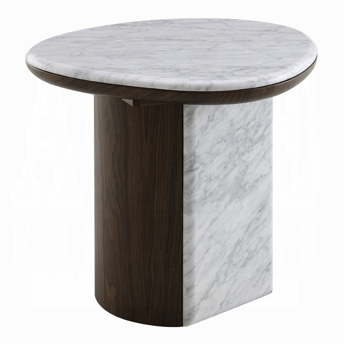 Haidar End Table w/Natural Marble - Image 2