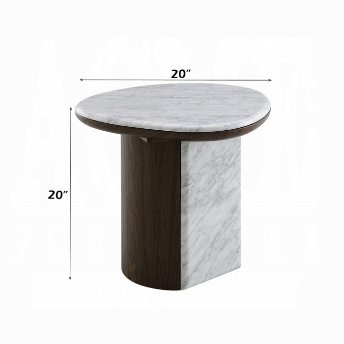 Haidar End Table w/Natural Marble - Image 5