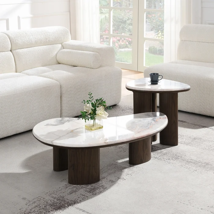 Hanale Coffee Table w/Natural Marble - Image 6