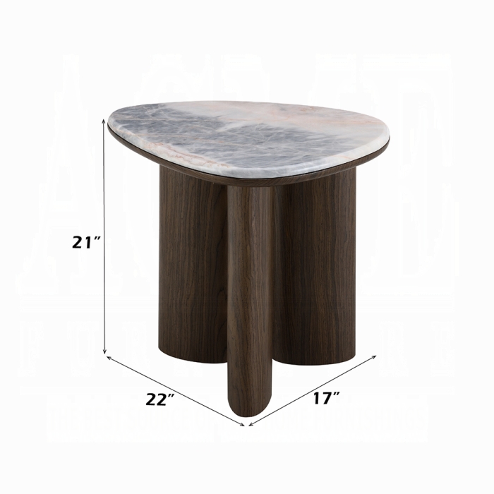 Hanale End Table w/Natural Marble - Image 5