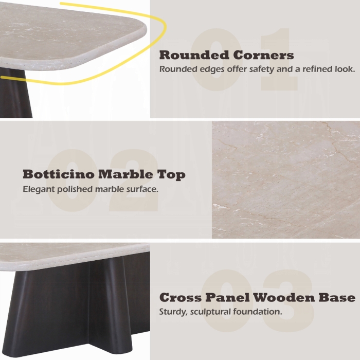 Jacory Coffee Table w/Bottocino Marble Top - Image 6