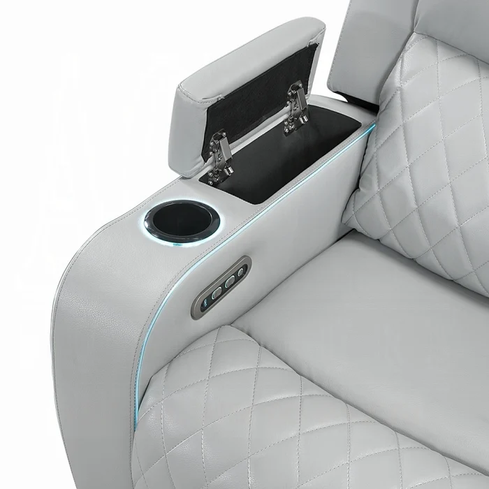 Elonzo Power Motion Sofa w/LED, Power Headrest & Speaker - Image 8