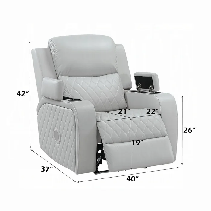 Elonzo Power Motion Recliner w w/LED, Power Headrest & Speaker - Image 11