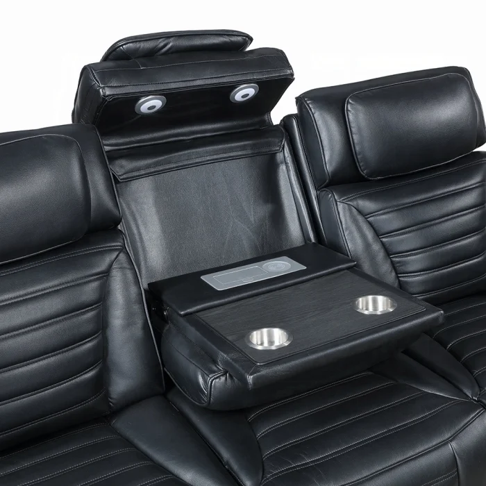 Ephron Power Motion Sofa W/Dropdown Table, Wireless Charging, Reading Light, Power Headrests & LED - Image 7