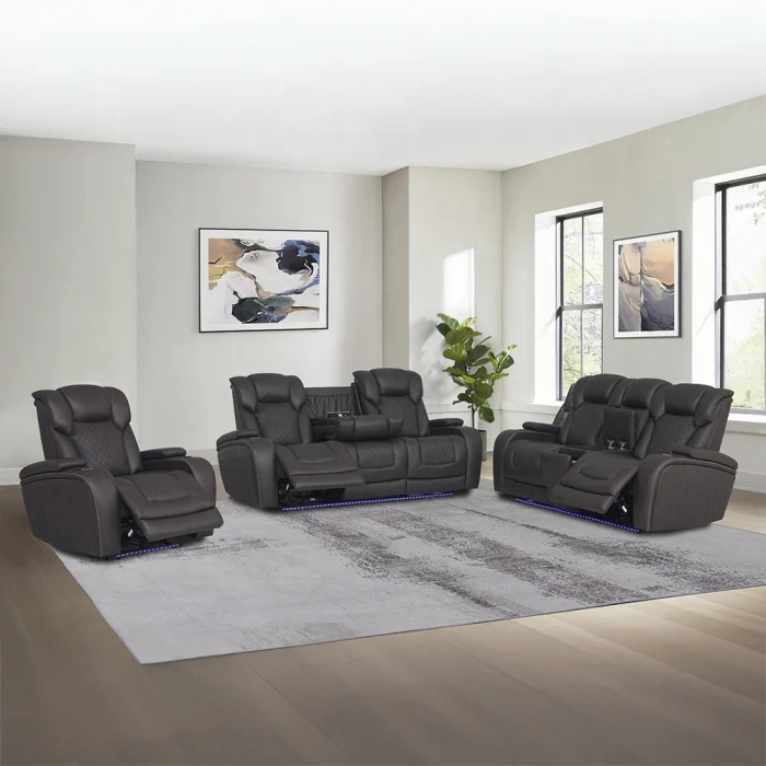 Wendell Power Motion Sofa w/Dropdown Table, Storage, USB & LED - Image 2