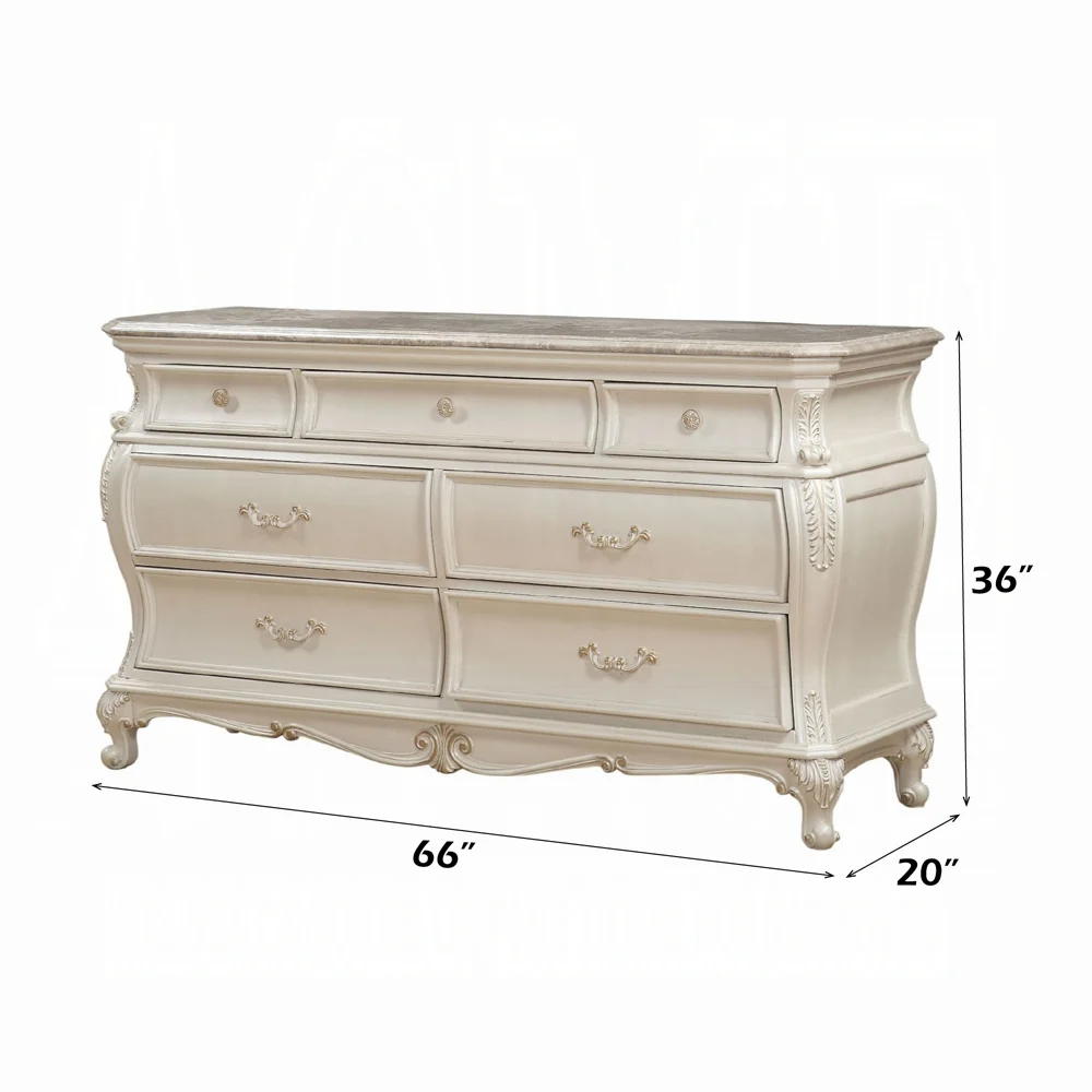Chantelle Dresser W/Marble Top - Image 2