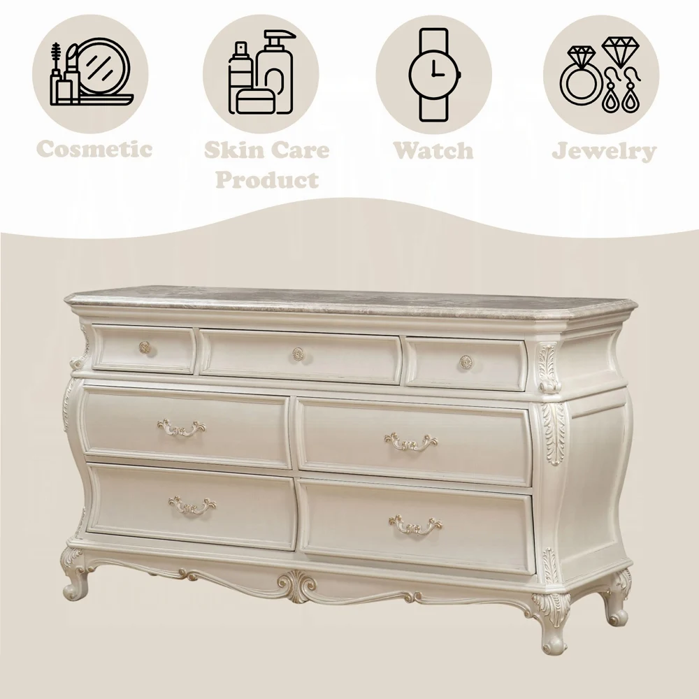 Chantelle Dresser W/Marble Top - Image 3