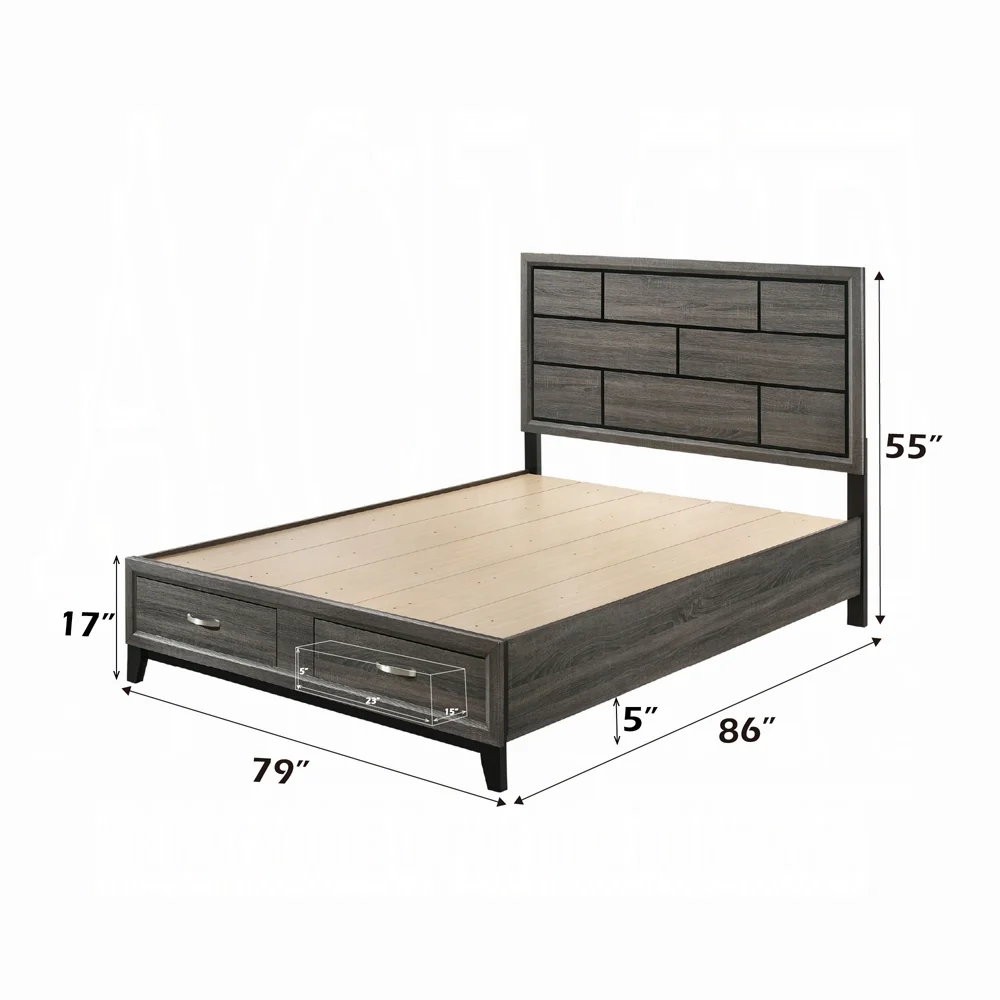 Valdemar EK Bed W/Storage - Image 6