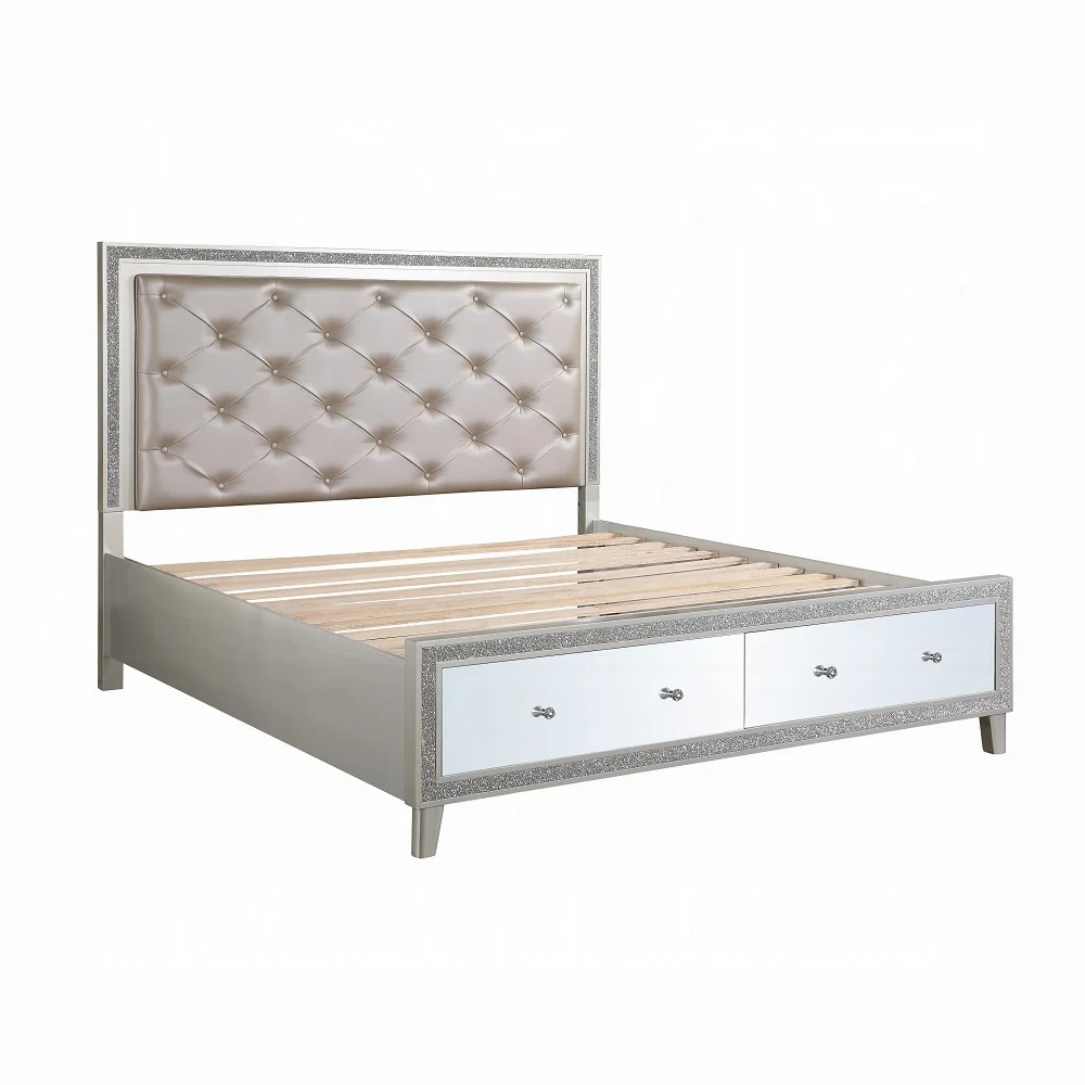 Sliverfluff EK Bed W/Led & Storage - Image 2