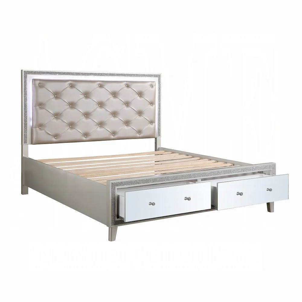 Sliverfluff EK Bed W/Led & Storage - Image 5