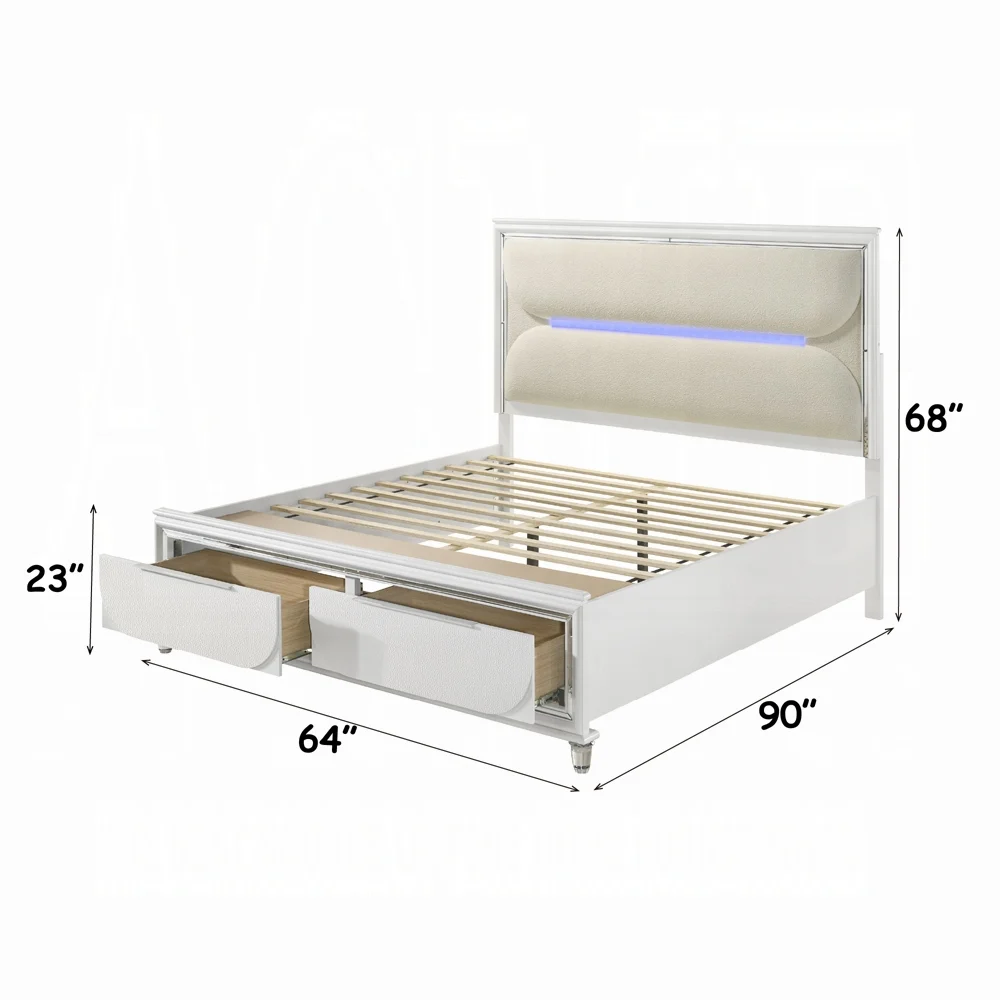 Tarian Queen Bed W/LED & Storage - Image 9